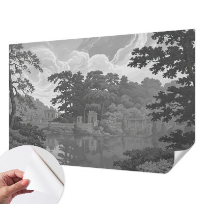 Papel mural texturado decorativo con diseño de paisaje natural