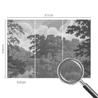Papel mural texturado decorativo con diseño de paisaje natural