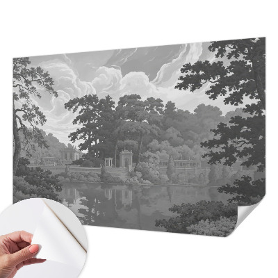 Papel mural texturado decorativo con diseño de paisaje natural
