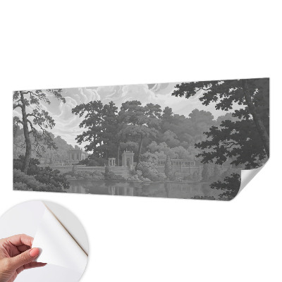 Papel mural texturado decorativo con diseño de paisaje natural