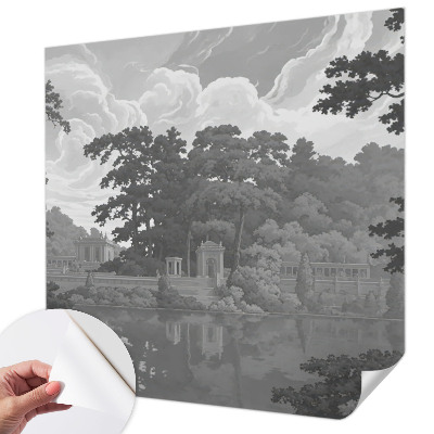 Papel mural texturado decorativo con diseño de paisaje natural