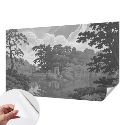 Papel mural texturado decorativo con diseño de paisaje natural