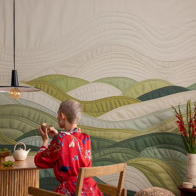 Papel mural con patrón decorativo Fabric Hills