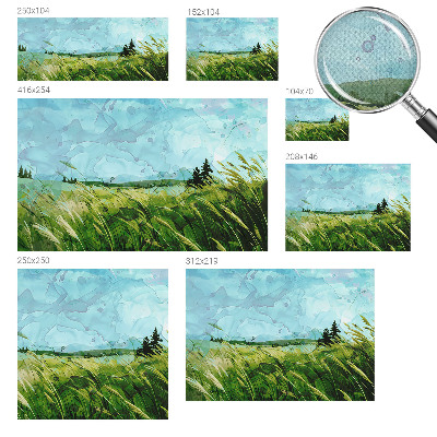 Papel mural texturado decorativo paisajes verdes