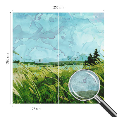 Papel mural texturado decorativo paisajes verdes