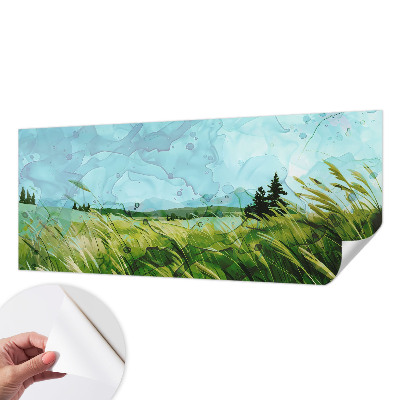 Papel mural texturado decorativo paisajes verdes