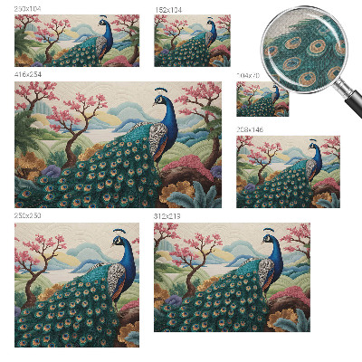Fotomural decorativo para cabecero de cama con diseño 'Belleza exótica' para decorar cabecero