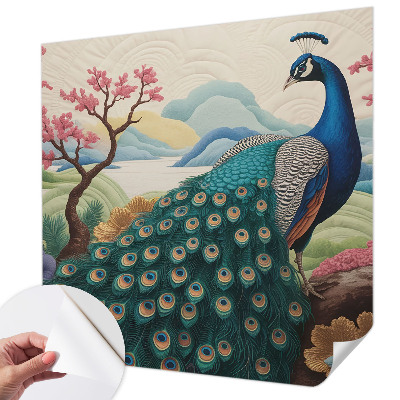 Fotomural decorativo para cabecero de cama con diseño 'Belleza exótica' para decorar cabecero