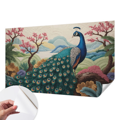 Fotomural decorativo para cabecero de cama con diseño 'Belleza exótica' para decorar cabecero