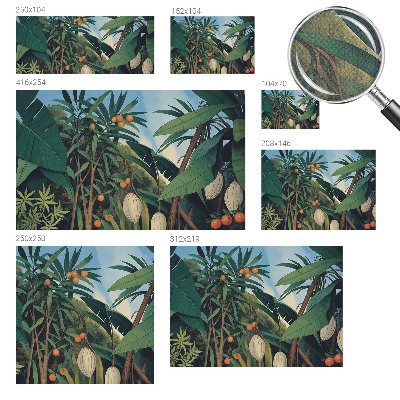 Papel mural texturado decorativo con diseño de selva tropical