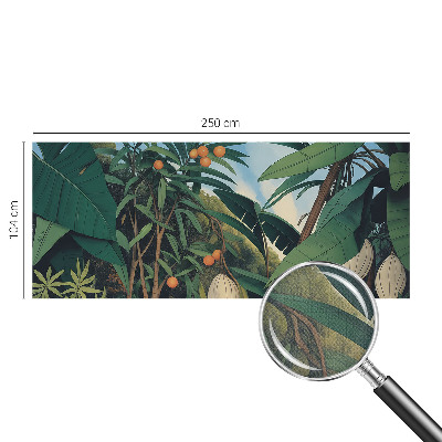 Papel mural texturado decorativo con diseño de selva tropical