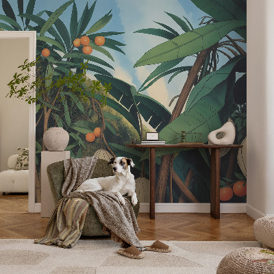 Papel mural texturado decorativo Selva tropical