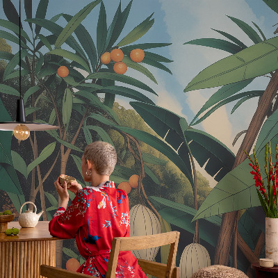 Papel mural texturado decorativo Selva tropical