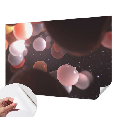 Papel mural con patrón decorativo bolas espaciales