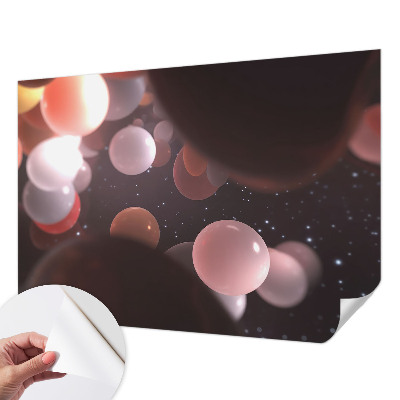 Papel mural con patrón decorativo bolas espaciales