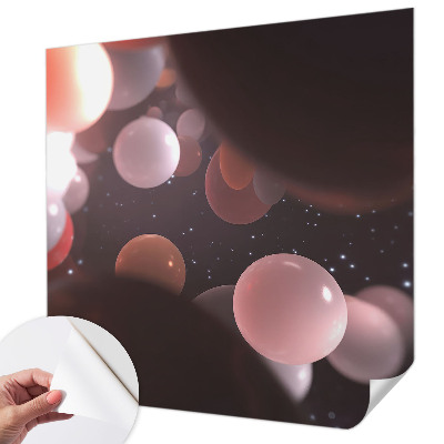 Papel mural con patrón decorativo bolas espaciales