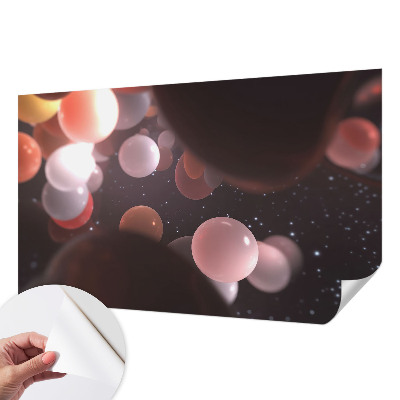 Papel mural con patrón decorativo bolas espaciales