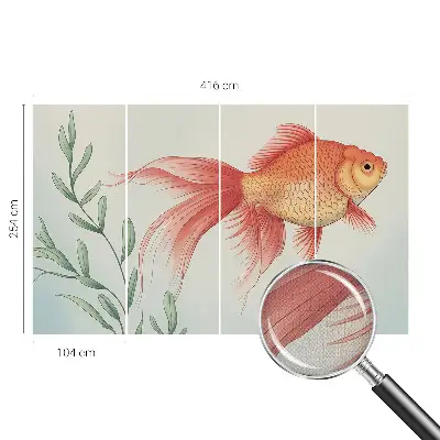 Mural de pared con estampado hermoso con motivo 'Belleza del agua'
