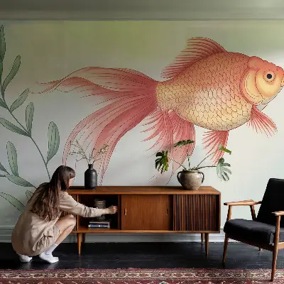 Mural de pared con estampado hermoso con motivo 'Belleza del agua'