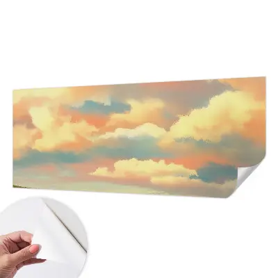 Mural de pared con estampado hermoso con motivo de nubes del cielo