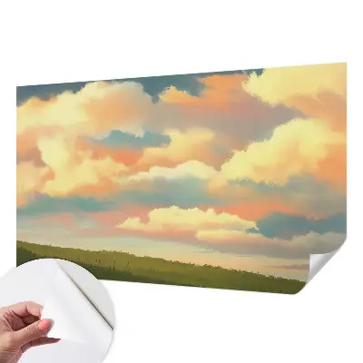 Mural de pared con estampado hermoso con motivo de nubes del cielo