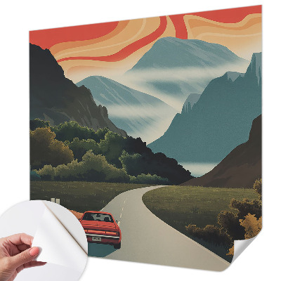 Papel mural con patrón decorativo Aventura en la montaña