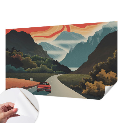Papel mural con patrón decorativo Aventura en la montaña