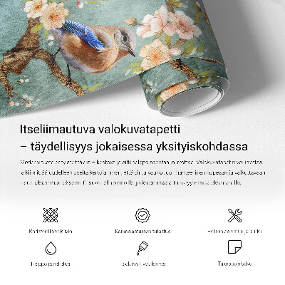 Papel mural texturado decorativo hojas tropicales