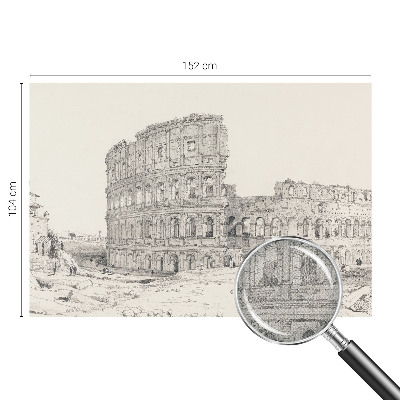 Papel mural con patrón decorativo con motivo de ruinas antiguas