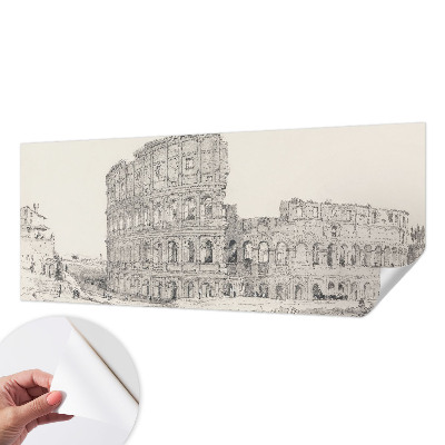 Papel mural con patrón decorativo con motivo de ruinas antiguas