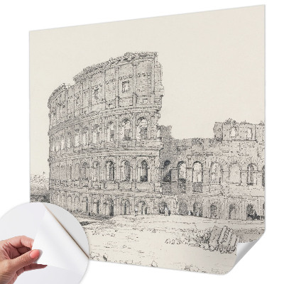 Papel mural con patrón decorativo ruinas antiguas
