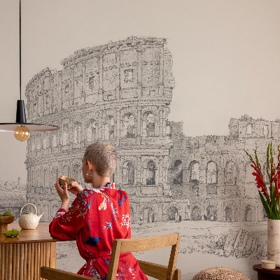 Papel mural con patrón decorativo ruinas antiguas
