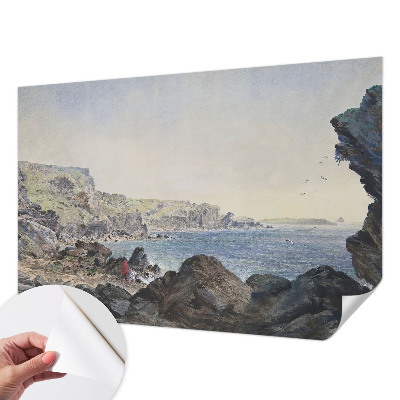 Mural de pared con estampado hermoso con el motivo 'Una costa tranquila' para decorar paredes