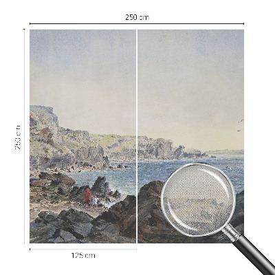 Mural de pared con estampado hermoso Una costa tranquila