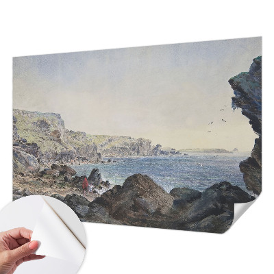 Mural de pared con estampado hermoso con el motivo 'Una costa tranquila' para decorar paredes