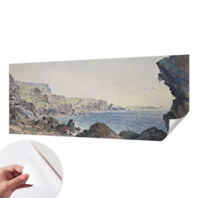 Mural de pared con estampado hermoso con el motivo 'Una costa tranquila' para decorar paredes