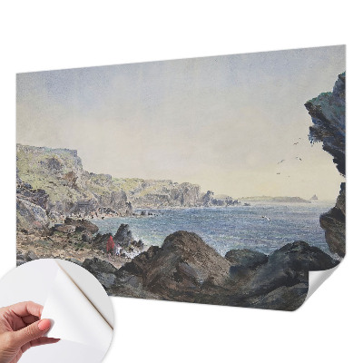 Mural de pared con estampado hermoso con el motivo 'Una costa tranquila' para decorar paredes