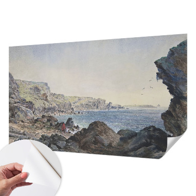 Mural de pared con estampado hermoso con el motivo 'Una costa tranquila' para decorar paredes