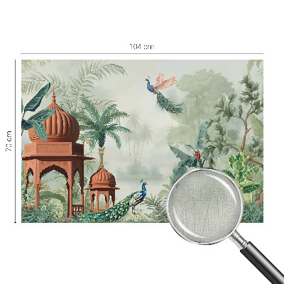 Papel mural texturado decorativo Jardines del pavo real