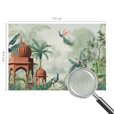 Papel mural texturado decorativo Jardines del pavo real