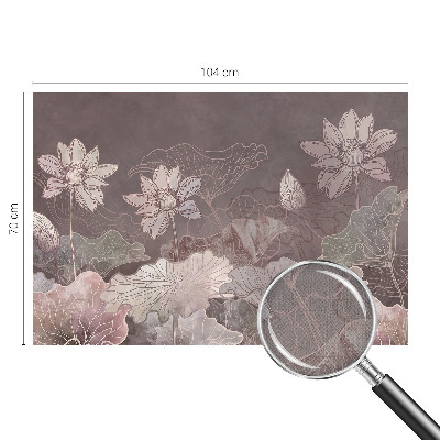 Fotomural decorativo para cabecero de cama con diseño de botánica pacífica