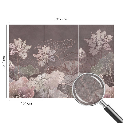 Fotomural decorativo para cabecero de cama botánica pacífica