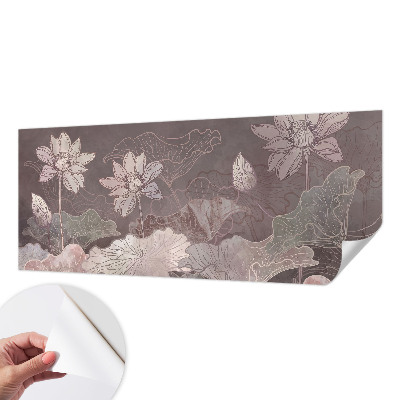 Fotomural decorativo para cabecero de cama con diseño de botánica pacífica
