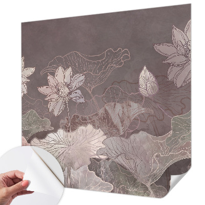 Fotomural decorativo para cabecero de cama con diseño de botánica pacífica