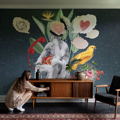 Mural de pared con estampado hermoso Arte surrealista