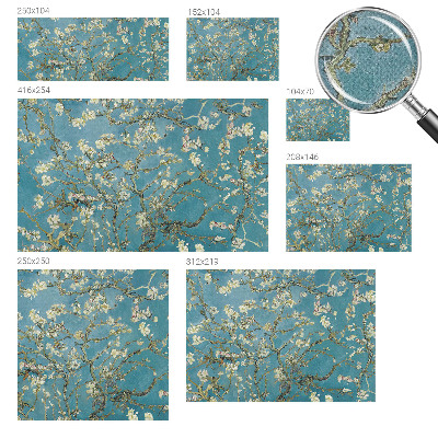 Fotomural decorativo para cabecero de cama Ramas floridas