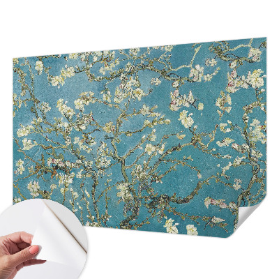 Fotomural decorativo para cabecero de cama con ramas floridas