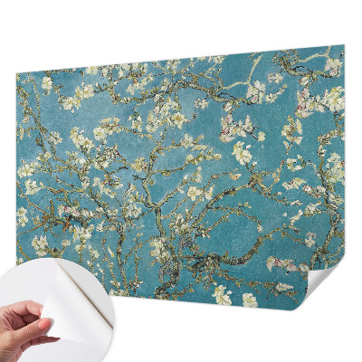 Fotomural decorativo para cabecero de cama con ramas floridas