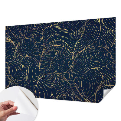 Papel mural texturado decorativo con motivo ondulado