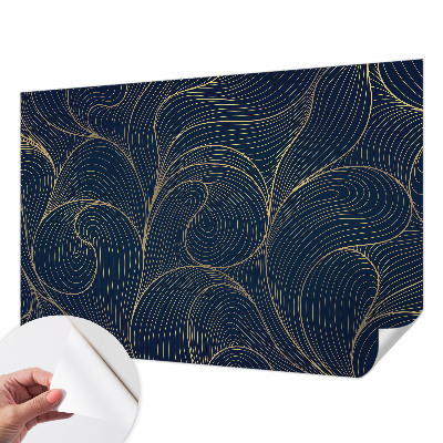 Papel mural texturado decorativo motivo ondulado